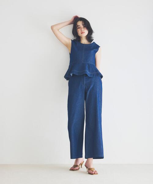 NAVYNAVY（ネイビーネイビー）の「【ユーティリティ】COOL MAX(R) 接触冷感デニムセットアップ パンツ（デニムパンツ・レディース・ブルー/ネイビー・P/S/MEDIUM）」の10枚目の写真