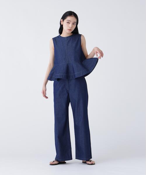 NAVYNAVY（ネイビーネイビー）の「【ユーティリティ】COOL MAX(R) 接触冷感デニムセットアップ パンツ（デニムパンツ・レディース・ブルー/ネイビー・P/S/MEDIUM）」の13枚目の写真