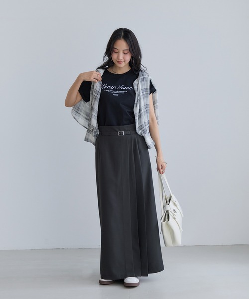 VIS(ビス)の「アシンメトリープリーツスカート(スカート・レディース・チャコールグレー/ブラウン系その他2・S/M)」の12枚目の写真