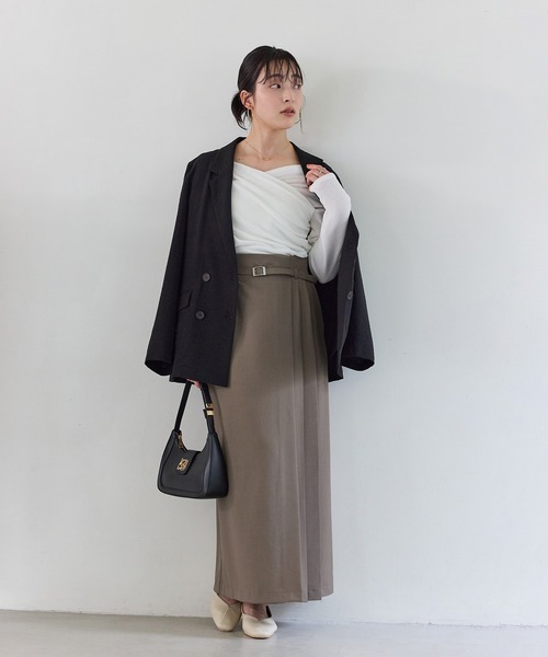 VIS(ビス)の「アシンメトリープリーツスカート(スカート・レディース・チャコールグレー/ブラウン系その他2・S/M)」の15枚目の写真
