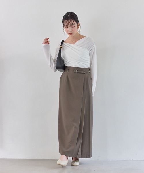 VIS(ビス)の「アシンメトリープリーツスカート(スカート・レディース・チャコールグレー/ブラウン系その他2・S/M)」の18枚目の写真