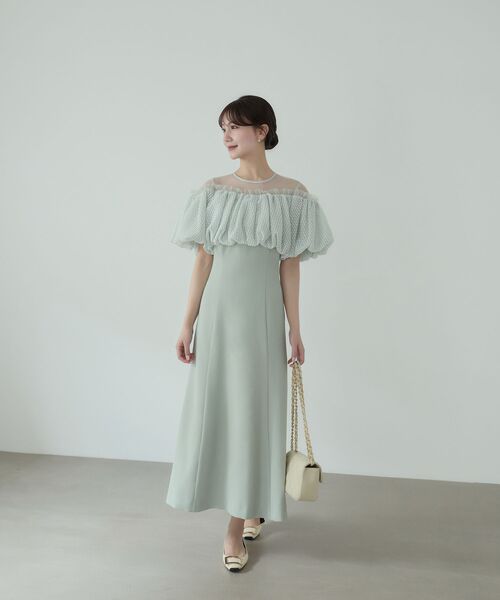 cle blatt(クレブラット)の「レースバルーンオフショルダードレス(ドレス・レディース・ピンク/ミント・SMALL/MEDIUM)」の9枚目の写真