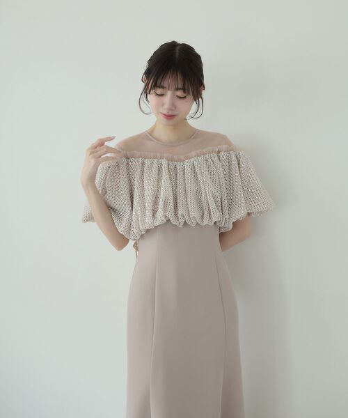 cle blatt(クレブラット)の「レースバルーンオフショルダードレス(ドレス・レディース・ピンク/ミント・SMALL/MEDIUM)」の12枚目の写真