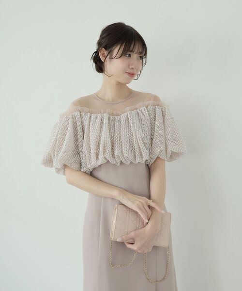 cle blatt(クレブラット)の「レースバルーンオフショルダードレス(ドレス・レディース・ピンク/ミント・SMALL/MEDIUM)」の17枚目の写真