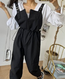 2ly2（トゥーリートゥー）の「ミリタリー風 サロペットパンツ（サロペット/オーバーオール）」