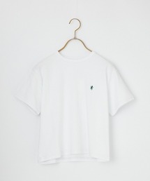 GYMPHLEX | [GYMPHLEX/ジムフレックス] ワンポイントロゴ刺繍 ショート丈Tシャツ(Tシャツ/カットソー)