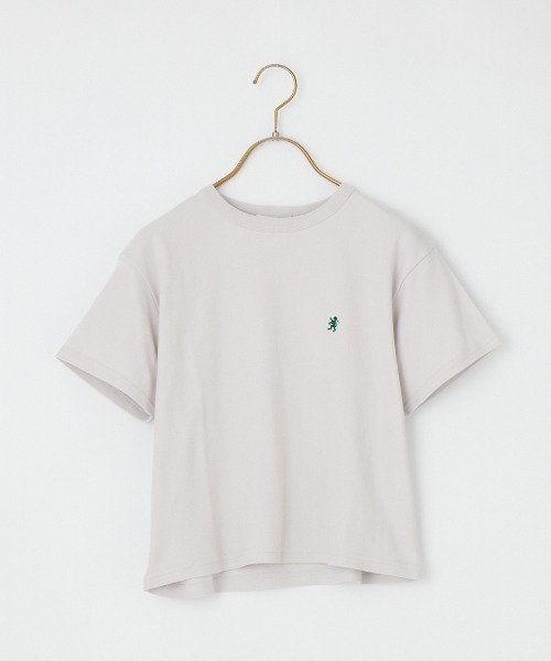 GYMPHLEX（ジムフレックス）の「[GYMPHLEX/ジムフレックス] ワンポイントロゴ刺繍 ショート丈Tシャツ（Tシャツ/カットソー・レディース・ブラック/ホワイト/ライトグレー・14）」の3枚目の写真