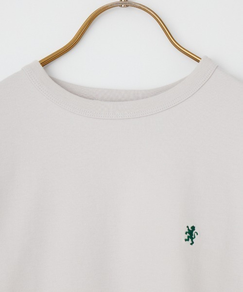 GYMPHLEX（ジムフレックス）の「[GYMPHLEX/ジムフレックス] ワンポイントロゴ刺繍 ショート丈Tシャツ（Tシャツ/カットソー・レディース・ブラック/ホワイト/ライトグレー・14）」の6枚目の写真