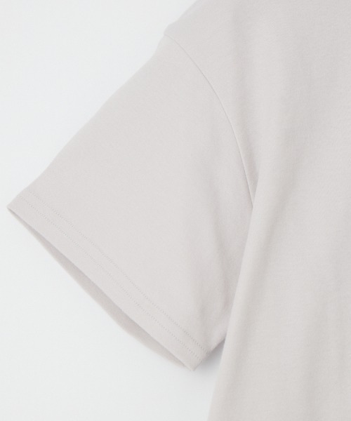 GYMPHLEX（ジムフレックス）の「[GYMPHLEX/ジムフレックス] ワンポイントロゴ刺繍 ショート丈Tシャツ（Tシャツ/カットソー・レディース・ブラック/ホワイト/ライトグレー・14）」の7枚目の写真