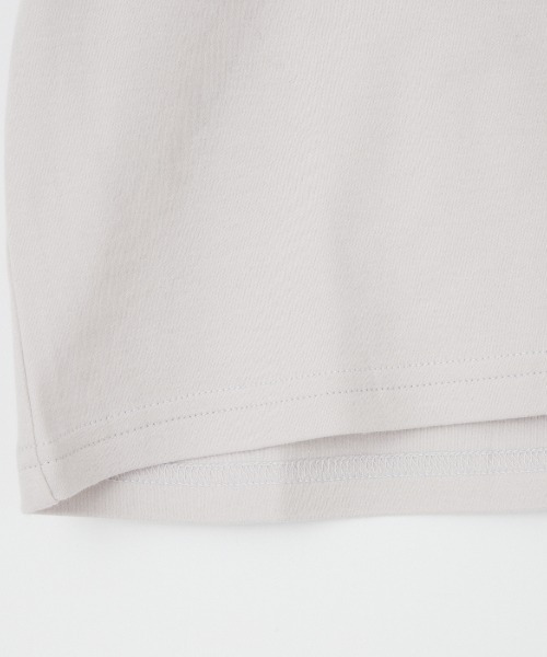 GYMPHLEX（ジムフレックス）の「[GYMPHLEX/ジムフレックス] ワンポイントロゴ刺繍 ショート丈Tシャツ（Tシャツ/カットソー・レディース・ブラック/ホワイト/ライトグレー・14）」の8枚目の写真