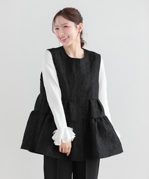 Fit more（フィットモア）の「ジャガードティアードジレ（ベスト）」