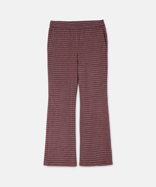 SEAGREEN(シーグリーン)の「SEAGREEN(シーグリーン) PILE BORDER FLARE PANTS パイルボーダーフレアパンツ(その他パンツ・レディース・ネイビー/イエロー・1/2)」の1枚目の写真