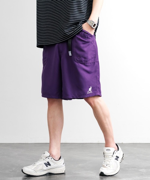 KANGOL(カンゴール)の「KANGOL カンゴール 別注コラボ 接触冷感水陸両用クライミングショートパンツ(その他パンツ・メンズ・ブラック/オリーブ/レオパード/マスタード/ネイビー/ベージュ/ブラック系/パープル・L/M/XL)」の6枚目の写真