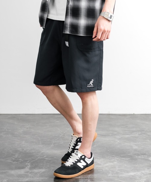 KANGOL(カンゴール)の「KANGOL カンゴール 別注コラボ 接触冷感水陸両用クライミングショートパンツ(その他パンツ・メンズ・ブラック/オリーブ/レオパード/マスタード/ネイビー/ベージュ/ブラック系/パープル・L/M/XL)」の9枚目の写真