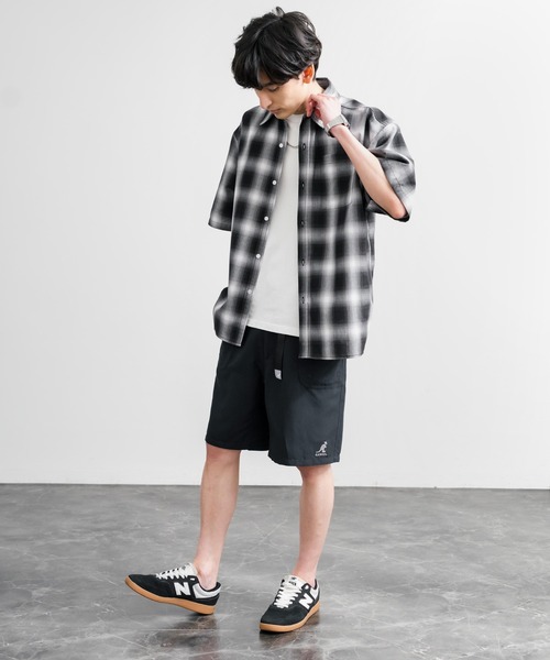 KANGOL(カンゴール)の「KANGOL カンゴール 別注コラボ 接触冷感水陸両用クライミングショートパンツ(その他パンツ・メンズ・ブラック/オリーブ/レオパード/マスタード/ネイビー/ベージュ/ブラック系/パープル・L/M/XL)」の14枚目の写真