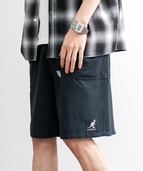 KANGOL(カンゴール)の「KANGOL カンゴール 別注コラボ 接触冷感水陸両用クライミングショートパンツ(その他パンツ・メンズ・ブラック/オリーブ/レオパード/マスタード/ネイビー/ベージュ/ブラック系/パープル・L/M/XL)」の15枚目の写真