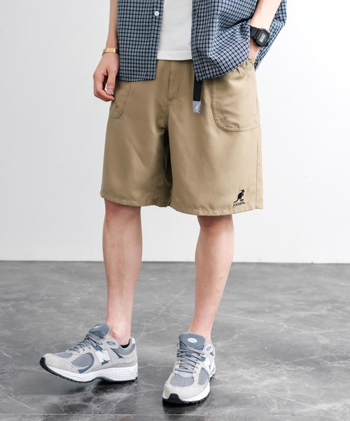 KANGOL(カンゴール)の「KANGOL カンゴール 別注コラボ 接触冷感水陸両用クライミングショートパンツ(その他パンツ・メンズ・ブラック/オリーブ/レオパード/マスタード/ネイビー/ベージュ/ブラック系/パープル・L/M/XL)」の20枚目の写真