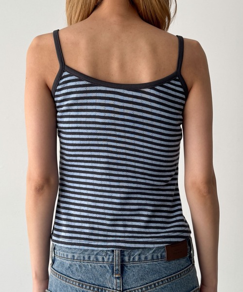 CANAL JEAN(キャナルジーン)の「HARING アイレットボーダーアンサンブル(アンサンブル・レディース・チャコールグレー/サックスブルー・ONE SIZE)」の12枚目の写真