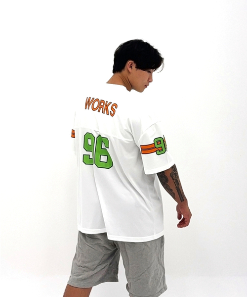 BARBELLWORKS(バーベルワークス)の「ラグビー2ジャージオーバーサイズ(Tシャツ/カットソー・メンズ・ホワイト/ブラック・X-LARGE/LARGE)」の7枚目の写真