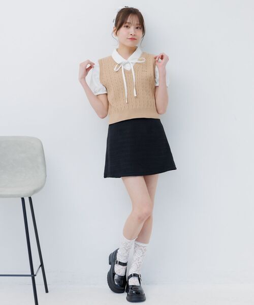 ems excite（エムズエキサイト）の「ベストドッキングBL（シャツ/ブラウス・レディース・ダークグレー/ダークブルー/キャメル・FREE）」の5枚目の写真