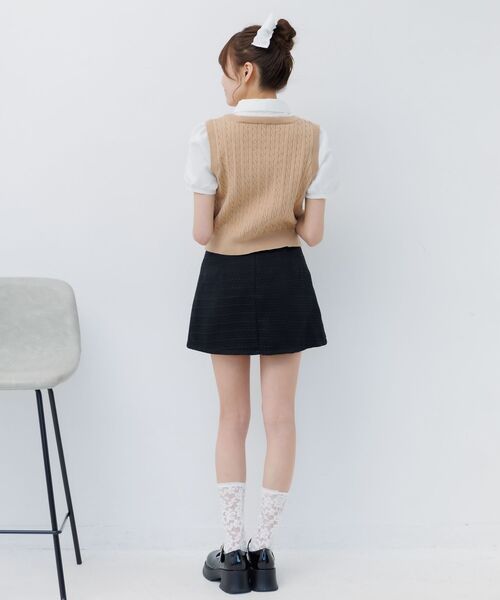 ems excite（エムズエキサイト）の「ベストドッキングBL（シャツ/ブラウス・レディース・ダークグレー/ダークブルー/キャメル・FREE）」の8枚目の写真