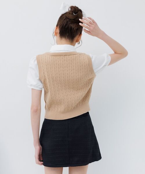 ems excite（エムズエキサイト）の「ベストドッキングBL（シャツ/ブラウス・レディース・ダークグレー/ダークブルー/キャメル・FREE）」の13枚目の写真