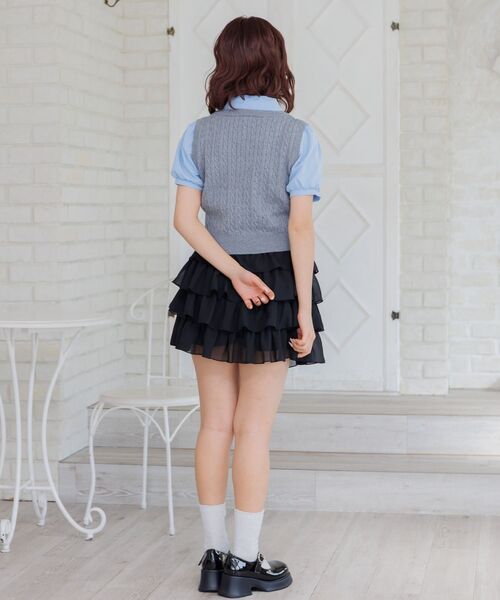 ems excite（エムズエキサイト）の「ベストドッキングBL（シャツ/ブラウス・レディース・ダークグレー/ダークブルー/キャメル・FREE）」の20枚目の写真