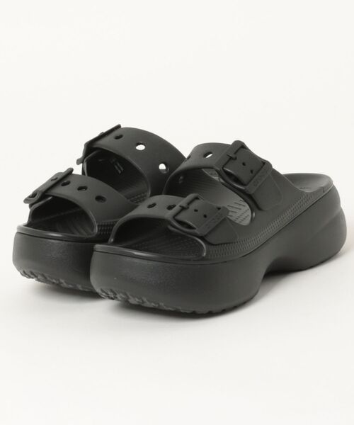 crocs(クロックス)の「クロックス サタデー プラットフォーム サンダル W / crocs Saturday Platform Sandal W(サンダル・レディース・ピンク/ブラック・25cm/24cm/23cm/22cm/21cm)」の1枚目の写真