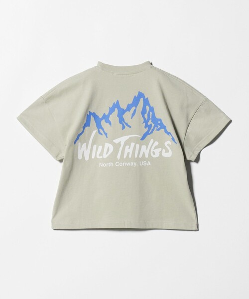 WILD THINGS(ワイルドシングス)の「【別注】<WILD THINGS> マウンテン ショートスリーブ Tシャツ / キッズ 110cm-130cm(Tシャツ/カットソー・キッズ・ダークグレー/イエロー/オリーブ・XS(110-120cm)/S(120-130cm))」の5枚目の写真