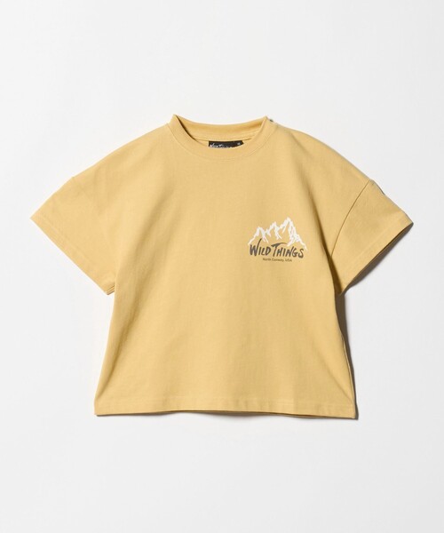 WILD THINGS(ワイルドシングス)の「【別注】<WILD THINGS> マウンテン ショートスリーブ Tシャツ / キッズ 110cm-130cm(Tシャツ/カットソー・キッズ・ダークグレー/イエロー/オリーブ・XS(110-120cm)/S(120-130cm))」の14枚目の写真