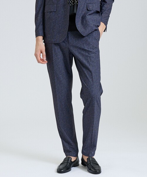 DESIGNWORKS（デザインワークス）の「【セットアップ対応】ナイロントリコット ダブルプリント パンツ / ストレッチ / パッカブル仕様（スラックス・メンズ・グレー/ネイビー・44/46/48/50/52）」の2枚目の写真