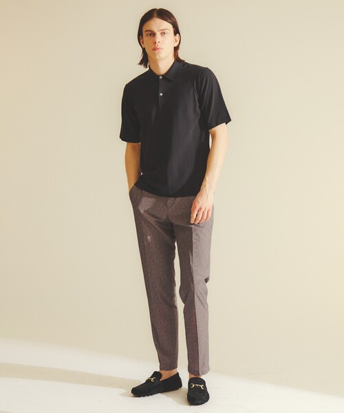 DESIGNWORKS（デザインワークス）の「【セットアップ対応】ナイロントリコット ダブルプリント パンツ / ストレッチ / パッカブル仕様（スラックス・メンズ・グレー/ネイビー・44/46/48/50/52）」の3枚目の写真