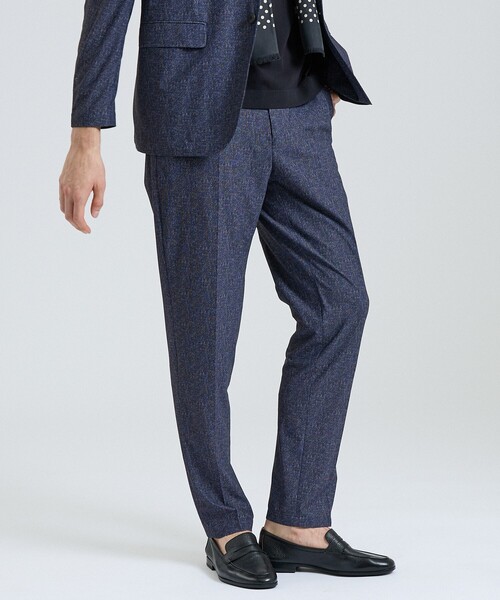 DESIGNWORKS（デザインワークス）の「【セットアップ対応】ナイロントリコット ダブルプリント パンツ / ストレッチ / パッカブル仕様（スラックス・メンズ・グレー/ネイビー・44/46/48/50/52）」の4枚目の写真