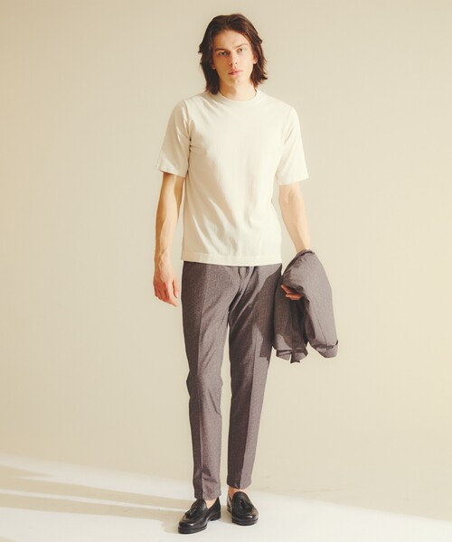 DESIGNWORKS（デザインワークス）の「【セットアップ対応】ナイロントリコット ダブルプリント パンツ / ストレッチ / パッカブル仕様（スラックス・メンズ・グレー/ネイビー・44/46/48/50/52）」の20枚目の写真