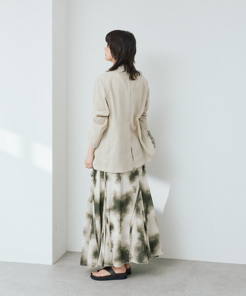 RIVE DROITE（リヴドロワ）の「予約【à Nice （ア ・ニース）】タイダイプリントギャザースカート（スカート・レディース・ネイビー/ベージュ・38/36）」の6枚目の写真