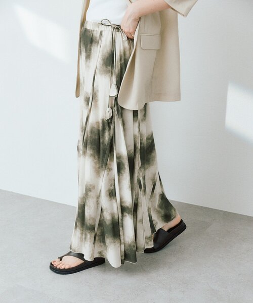 RIVE DROITE（リヴドロワ）の「予約【à Nice （ア ・ニース）】タイダイプリントギャザースカート（スカート・レディース・ネイビー/ベージュ・38/36）」の9枚目の写真