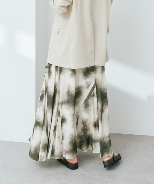 RIVE DROITE（リヴドロワ）の「予約【à Nice （ア ・ニース）】タイダイプリントギャザースカート（スカート・レディース・ネイビー/ベージュ・38/36）」の10枚目の写真