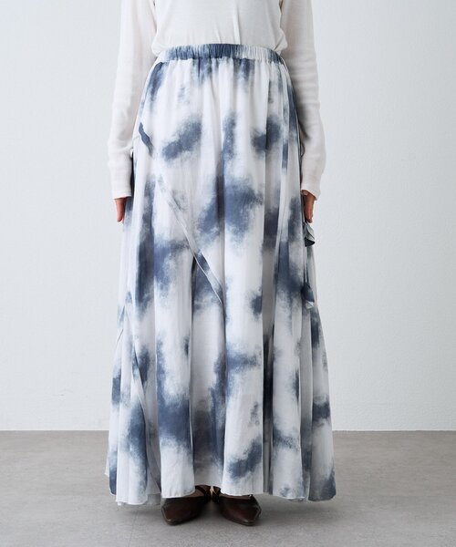 RIVE DROITE（リヴドロワ）の「予約【à Nice （ア ・ニース）】タイダイプリントギャザースカート（スカート・レディース・ネイビー/ベージュ・38/36）」の21枚目の写真