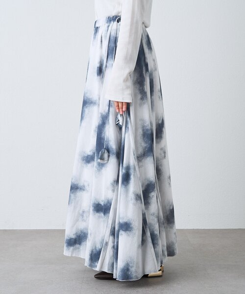 RIVE DROITE（リヴドロワ）の「予約【à Nice （ア ・ニース）】タイダイプリントギャザースカート（スカート・レディース・ネイビー/ベージュ・38/36）」の22枚目の写真