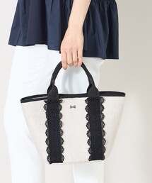 TO BE CHIC（トゥー ビー シック）の「スカラップレースバスケット（トートバッグ）」