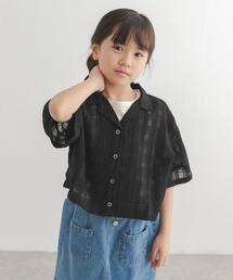 URBAN RESEARCH DOORS | シアーチェックオープンカラーシャツ(KIDS)(Tシャツ/カットソー)