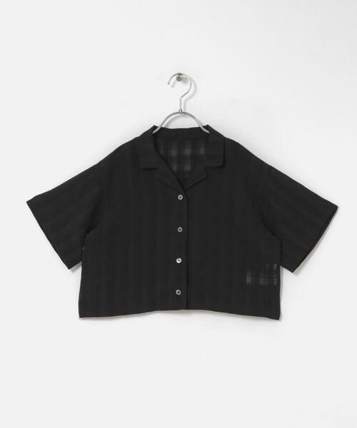 URBAN RESEARCH DOORS(アーバンリサーチドアーズ)の「シアーチェックオープンカラーシャツ(KIDS)(Tシャツ/カットソー・キッズ・ミント/ブラック・120/135)」の12枚目の写真