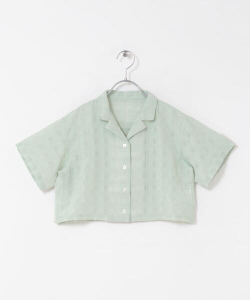 URBAN RESEARCH DOORS(アーバンリサーチドアーズ)の「シアーチェックオープンカラーシャツ(KIDS)(Tシャツ/カットソー・キッズ・ミント/ブラック・120/135)」の20枚目の写真