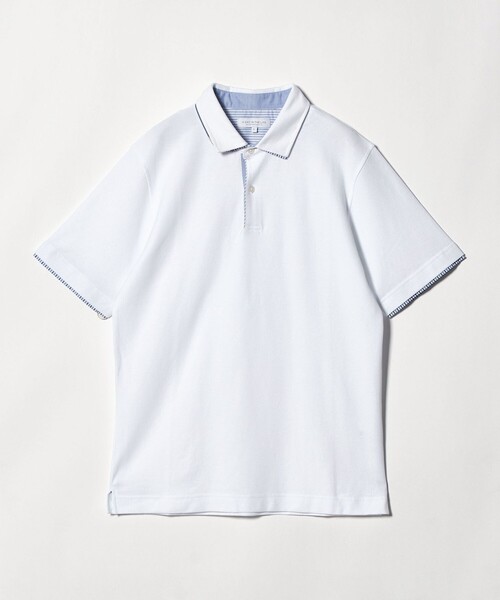A DAY IN THE LIFE UNITED ARROWS(アデイインザライフユナイテッドアローズ)の「ダブルカラー ハニカム ポロシャツ<A DAY IN THE LIFE>(ポロシャツ・メンズ・ホワイト/ネイビー/コバルトブルー・XL/L/M)」の2枚目の写真