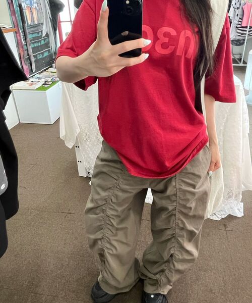 ITZAVIBE(イッザバイブ)の「M3OW T SHIRT - RED(Tシャツ/カットソー・レディース・その他・FREE)」の6枚目の写真