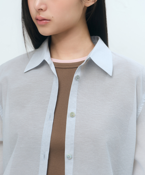 MUSINSA STANDARD WOMAN（ムシンサスタンダードウーマン）の「ウィメンズリラックスドシアシャツ[ライトブルー]（シャツ/ブラウス・レディース・その他・X-SMALL/SMALL/MEDIUM/LARGE）」の9枚目の写真