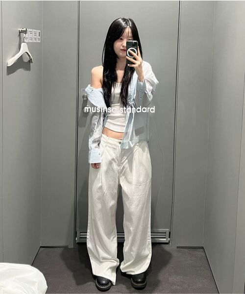 MUSINSA STANDARD WOMAN（ムシンサスタンダードウーマン）の「ウィメンズリラックスドシアシャツ[ライトブルー]（シャツ/ブラウス・レディース・その他・X-SMALL/SMALL/MEDIUM/LARGE）」の6枚目の写真