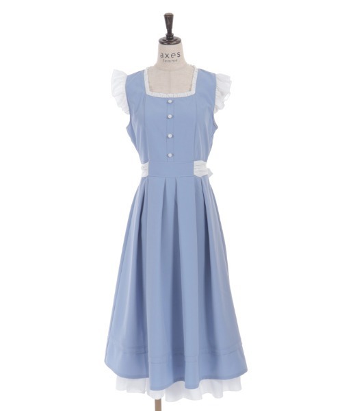 axes femme（アクシーズファム）の「バイカラーフレアノースリＯＰ（ワンピース・レディース・ホワイト/ブルー・MEDIUM）」の13枚目の写真