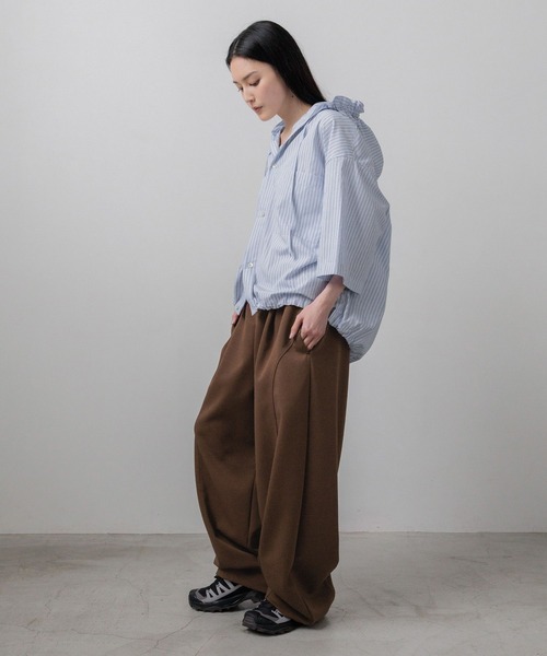 LOWRYS FARM(ローリーズファーム)の「【LFM(U)】ストライプフーディショートシャツSS 760995(シャツ/ブラウス・メンズ・ブラウン/ブルー・LARGE/MEDIUM)」の5枚目の写真