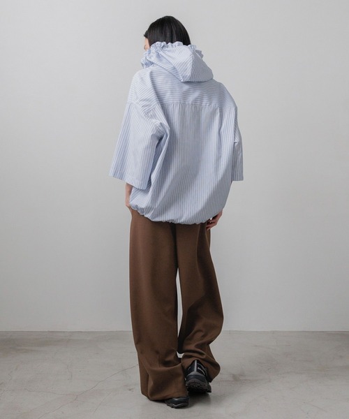 LOWRYS FARM(ローリーズファーム)の「【LFM(U)】ストライプフーディショートシャツSS 760995(シャツ/ブラウス・メンズ・ブラウン/ブルー・LARGE/MEDIUM)」の7枚目の写真